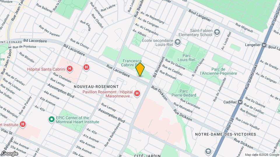 6155 Lacordaire Rue Map and Location Details