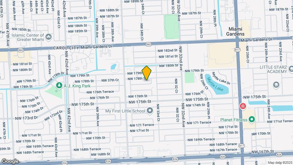3421 NW 177th Terrace Mapa y Detalles de la Ubicación