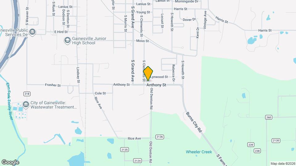 1305 Anthony St Map and Location Details