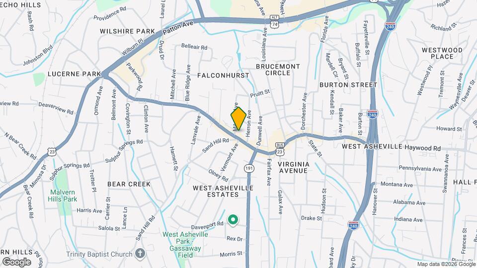 773 Haywood Rd, Unit 1 BR Vintage Apartment Map and Location Details