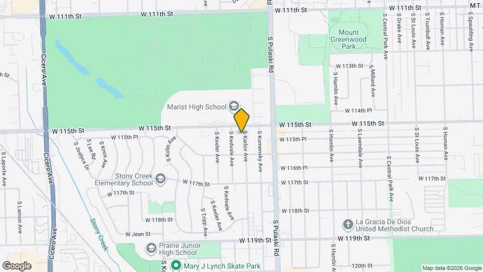 11512 S Karlov Ave Map and Location Details
