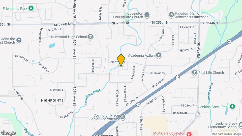 16926 SE 262 St Map and Location Details