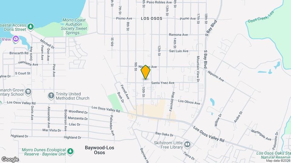 1050 Santa Ynez Ave Map and Location Details