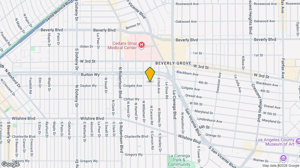 439 S Sherbourne Dr Map and Location Details