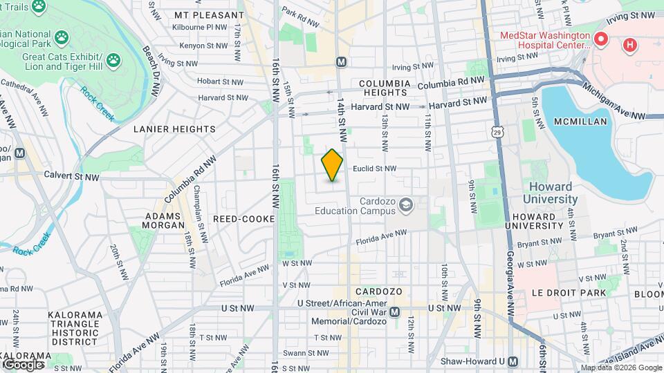 1423 Clifton St NW Map and Location Details