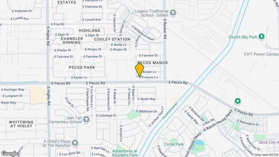 3825 E Frances Ln Map and Location Details