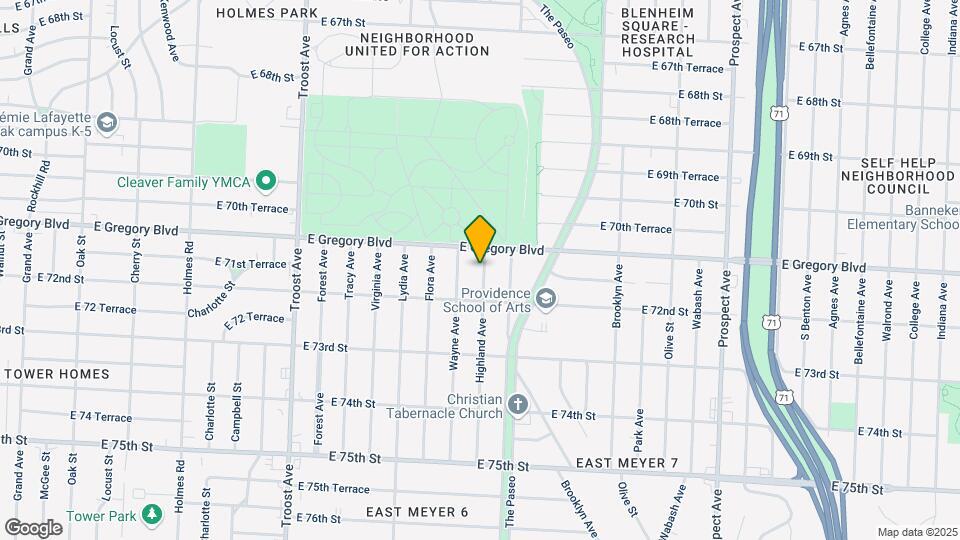7118 Highland Ave Map and Location Details