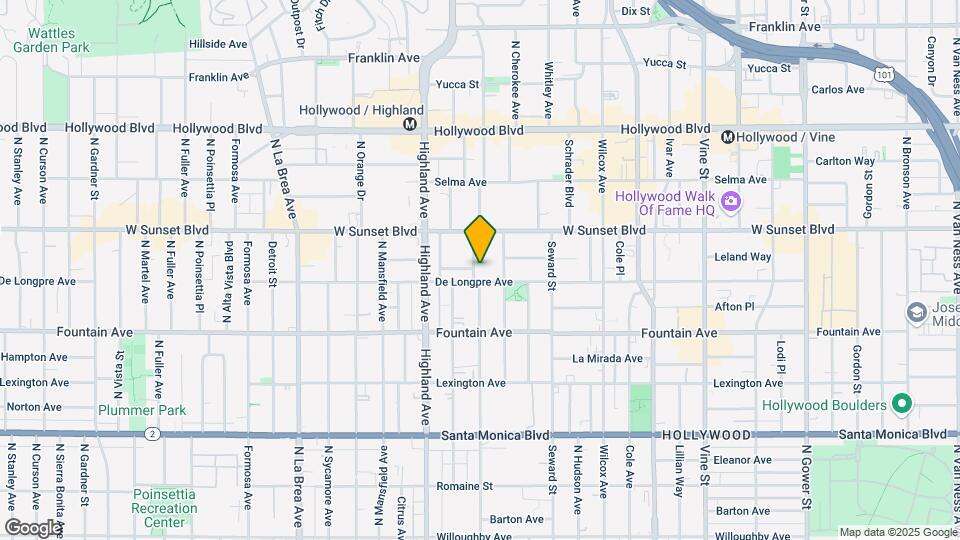 1414 N Las Palmas Ave Map and Location Details