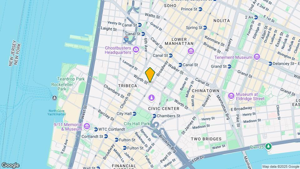 93 Worth St Map and Location Details
