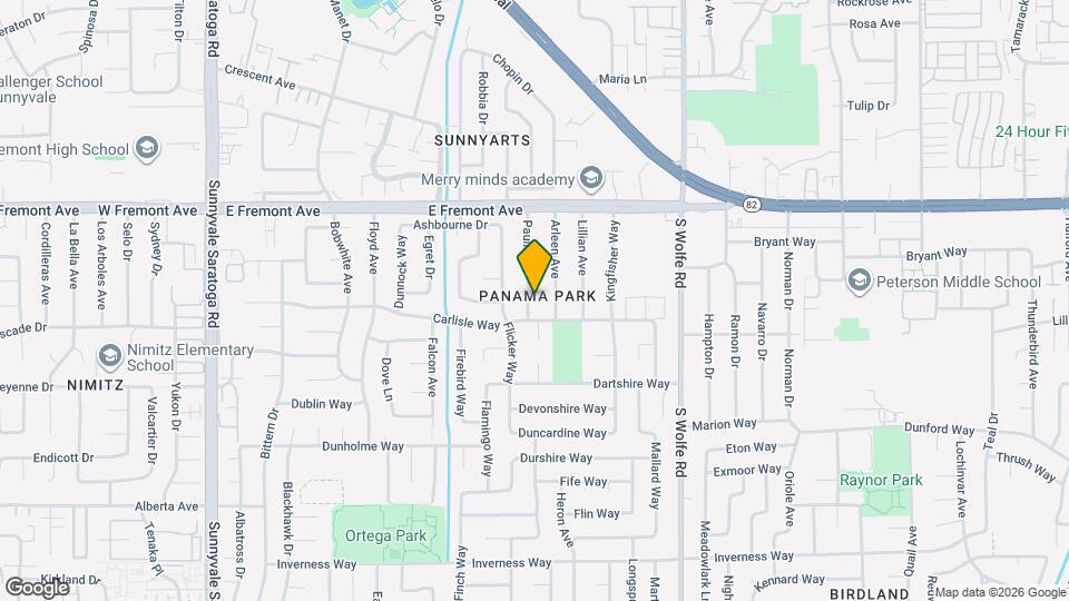 1380 Pauline Dr Mapa y Detalles de la Ubicación