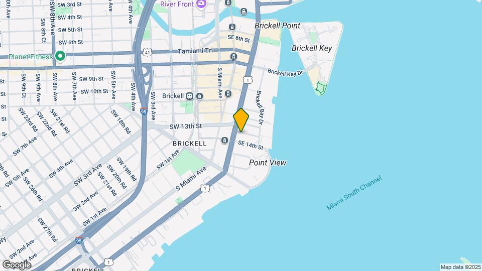 1395 Brickell Ave, Unit 3205 Map and Location Details