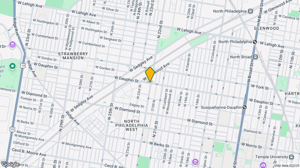 2262 N Gratz St Map and Location Details
