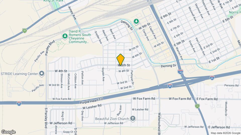 611 W 5th St Map and Location Details