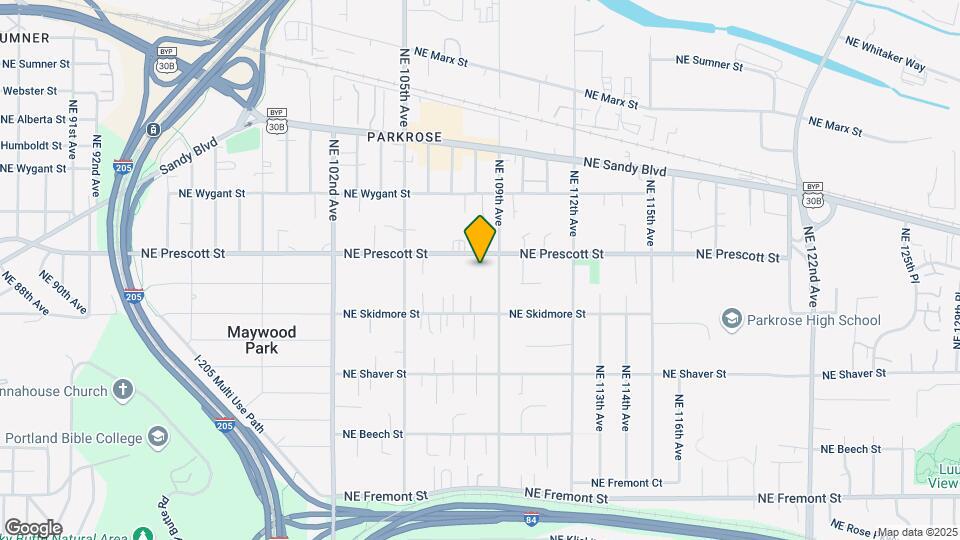 10762 NE Prescott St Map and Location Details