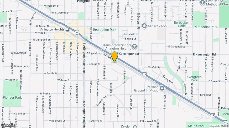 611 E Davis St Map and Location Details