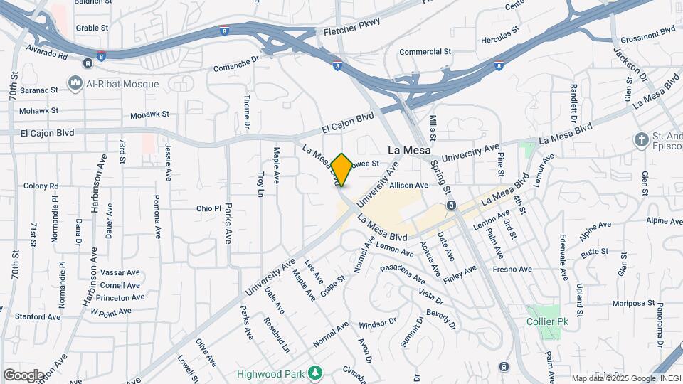 7924 La Mesa Blvd Map and Location Details