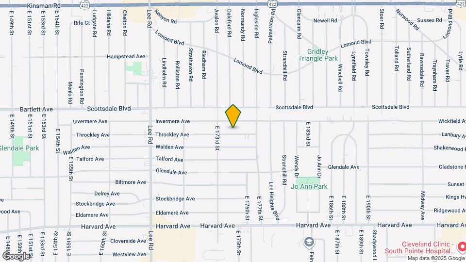 17411 Throckley Ave Map and Location Details