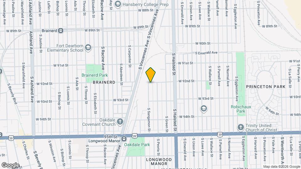 9205 S Sangamon St Map and Location Details