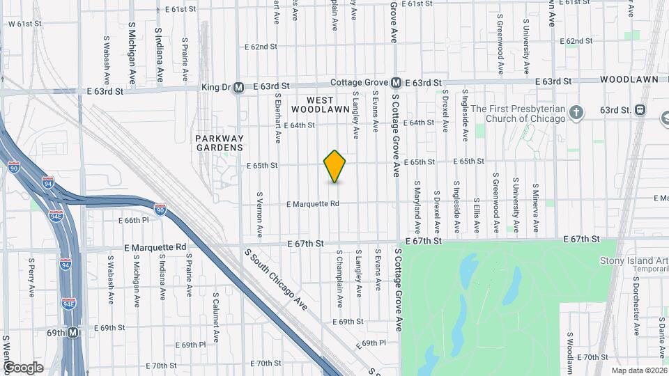 6530 S Champlain Ave, Unit Unit 1 Map and Location Details