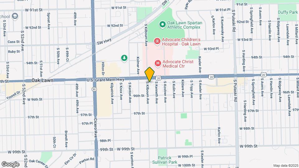 9515 S Kilbourn Ave Map and Location Details