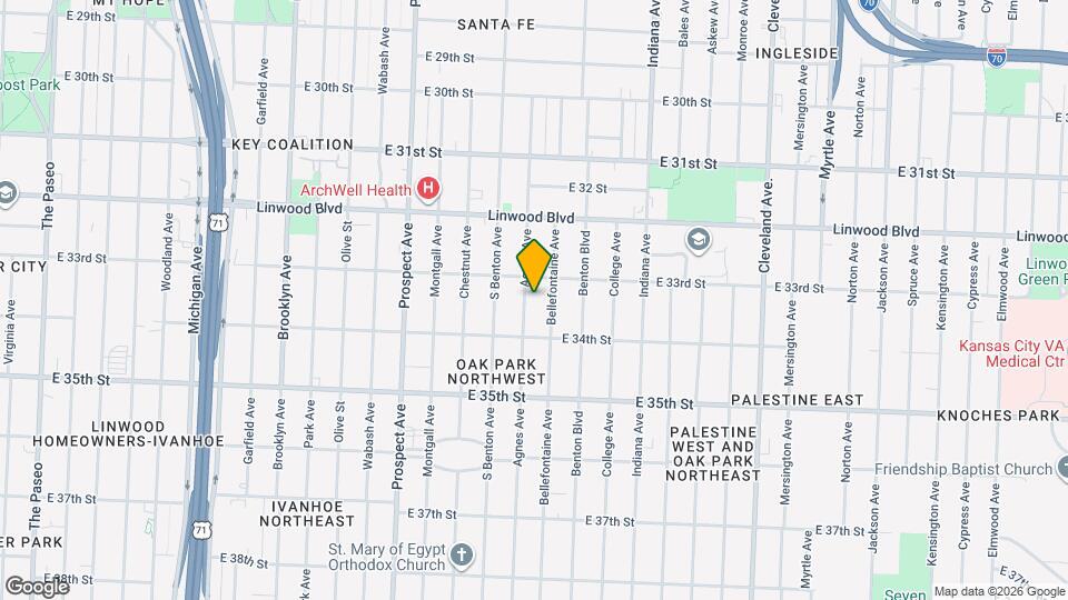 3317 Agnes Ave Mapa y Detalles de la Ubicación