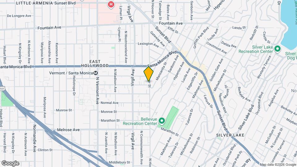 953 N Hoover St Map and Location Details