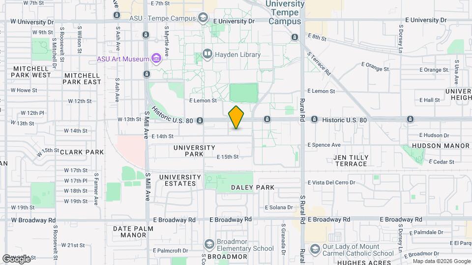 308 E 14th St Map and Location Details