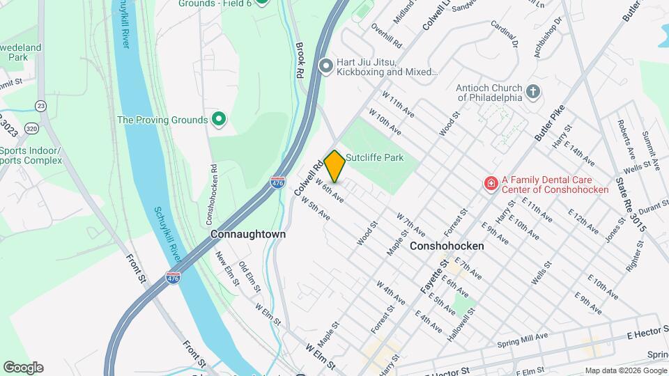 422 W 6th Ave Map and Location Details