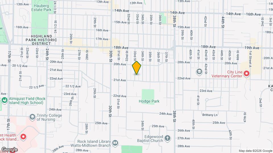 2043 33rd St Map and Location Details