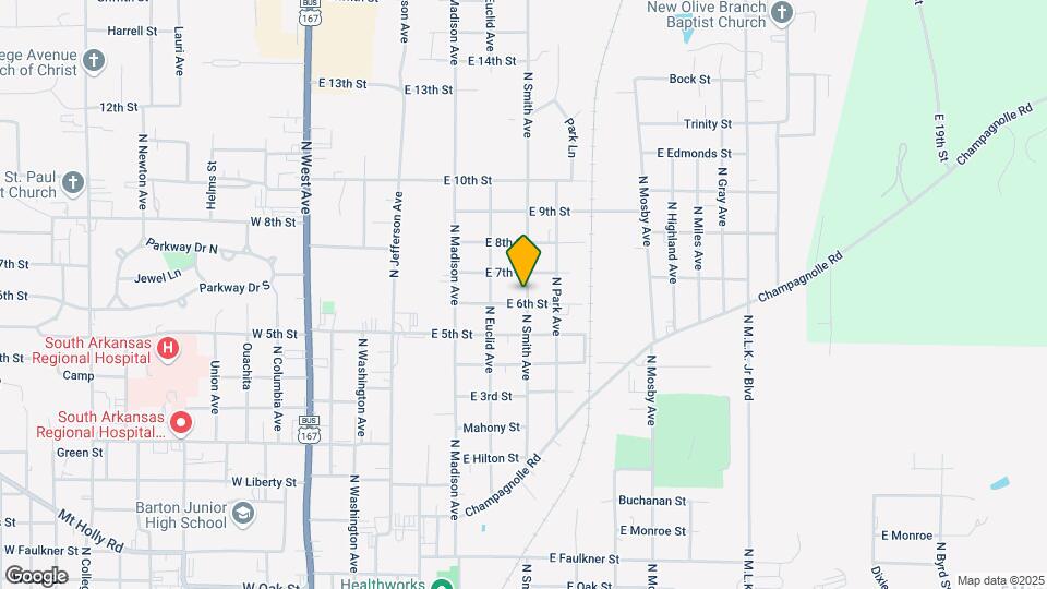 630 E 6th St Map and Location Details