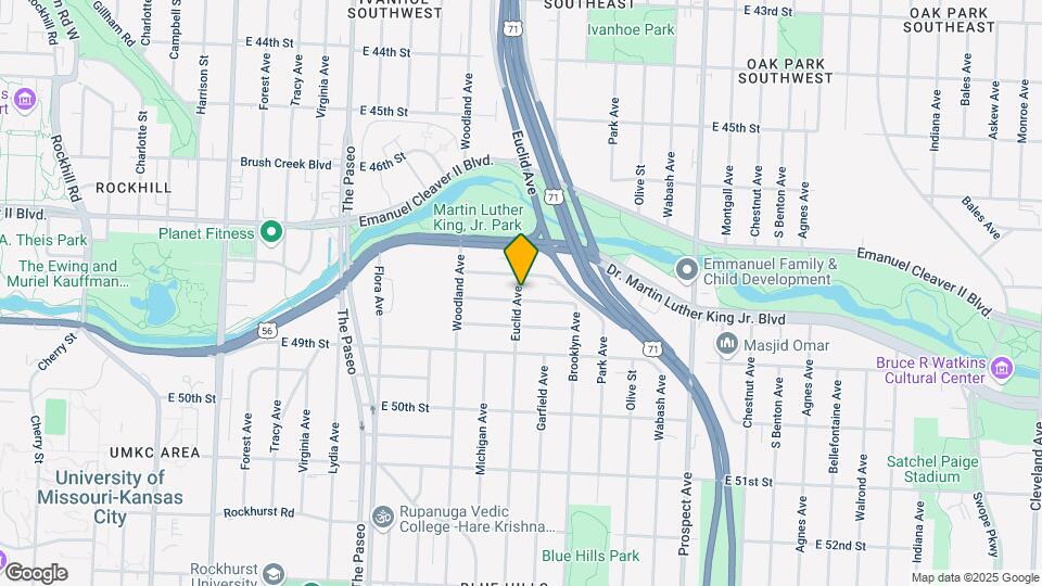 4747 Euclid Ave Map and Location Details