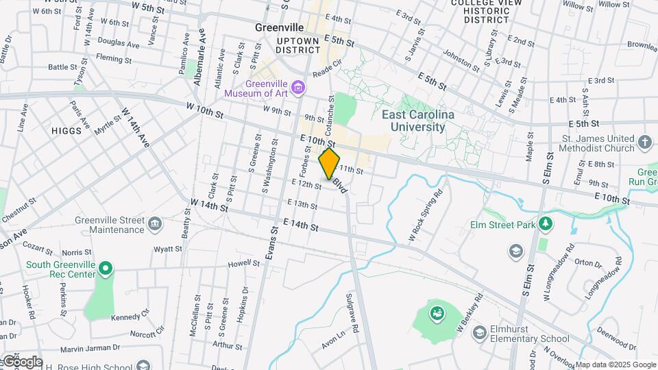 301 E 12th St Map and Location Details