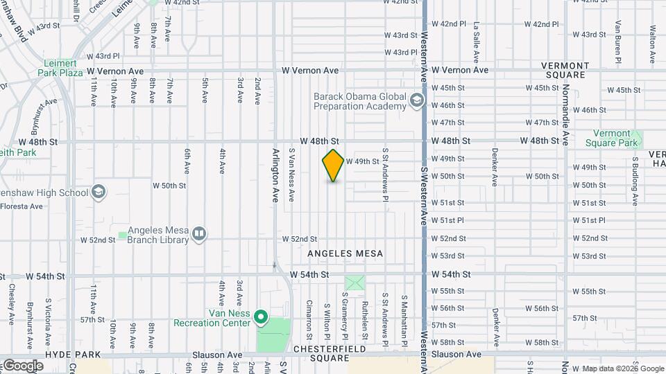 5008 S Wilton Pl Map and Location Details