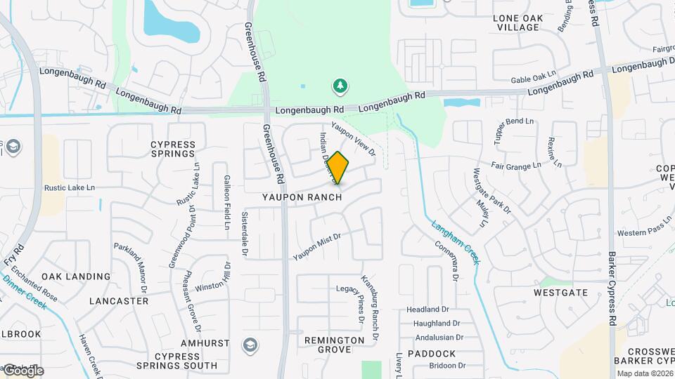 19126 Yaupon Ranch Dr Map and Location Details