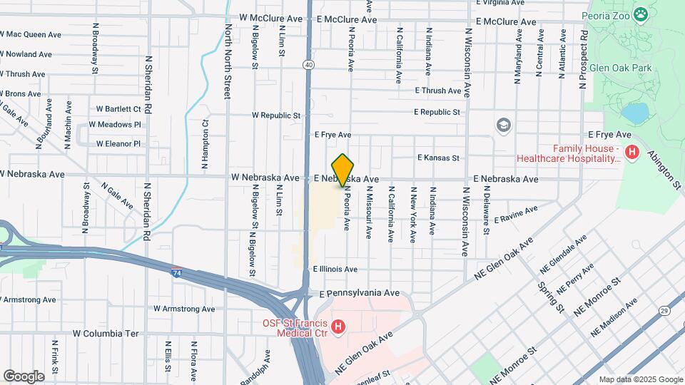 1825 N Peoria Ave Map and Location Details