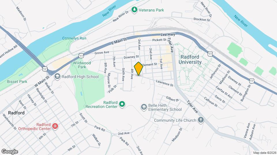 1305 Lawrence St Map and Location Details