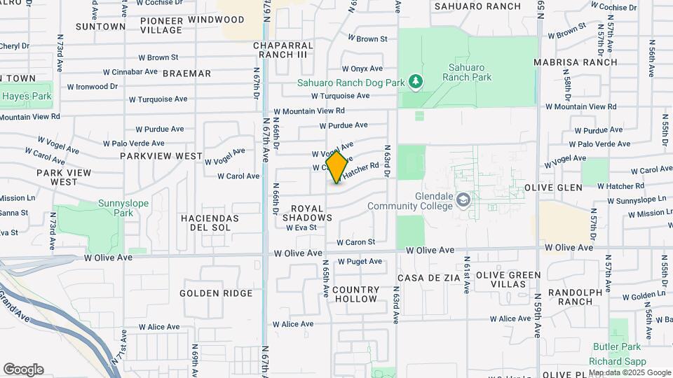6434 W Sunnyslope Ln Map and Location Details