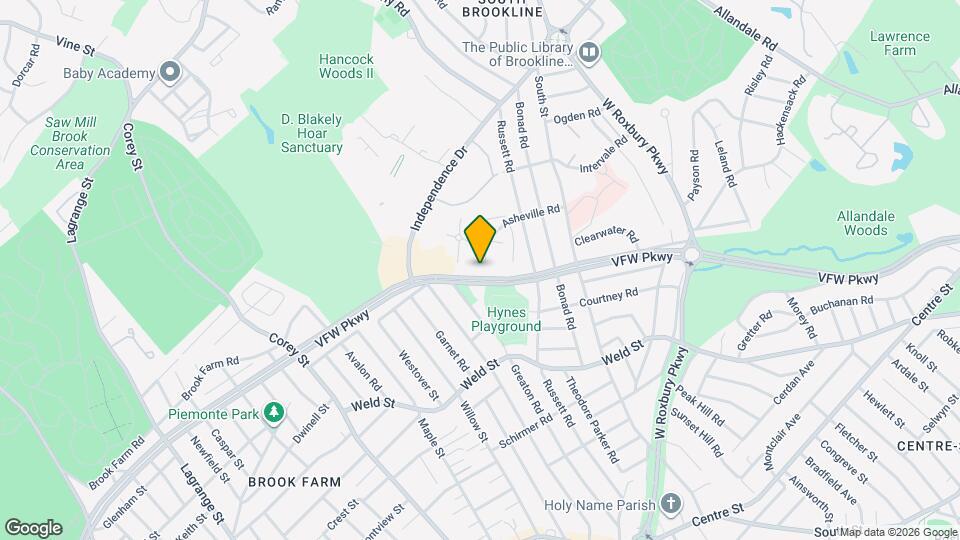 551 VFW Parkway Map and Location Details