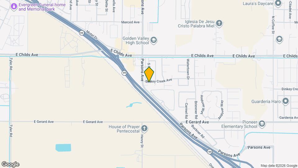 2130 Dinkey Creek Ave Map and Location Details
