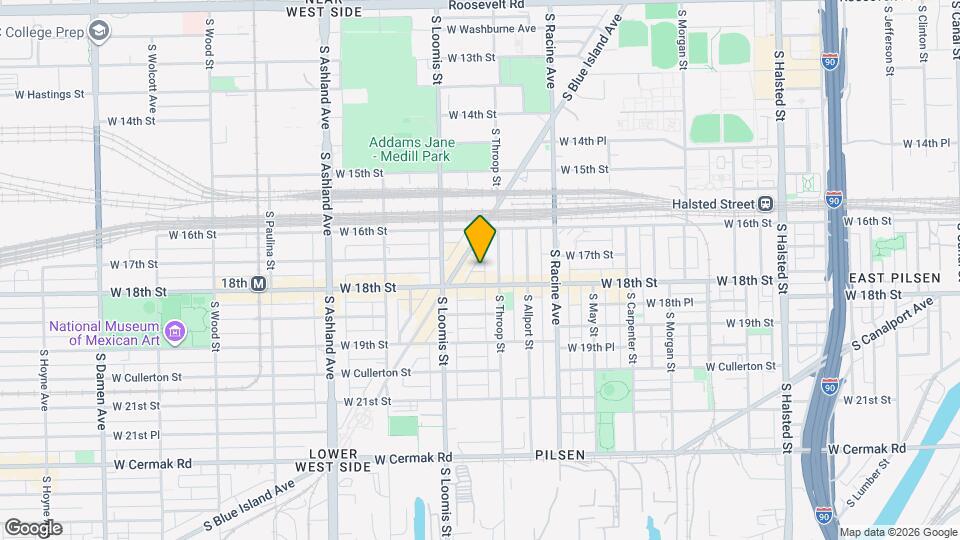 1142 W 17th Pl Map and Location Details