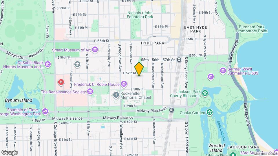 5720 S Kenwood Ave Map and Location Details