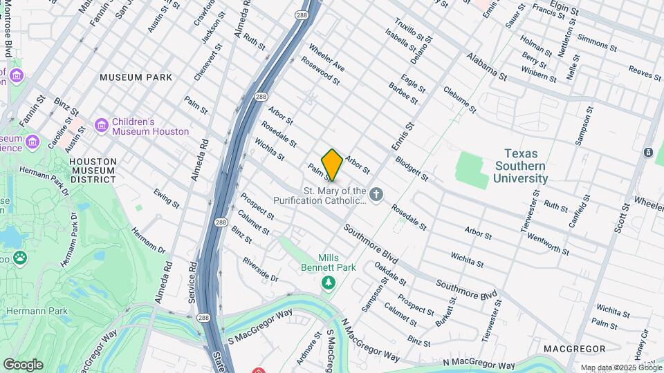 2802 Palm St Map and Location Details