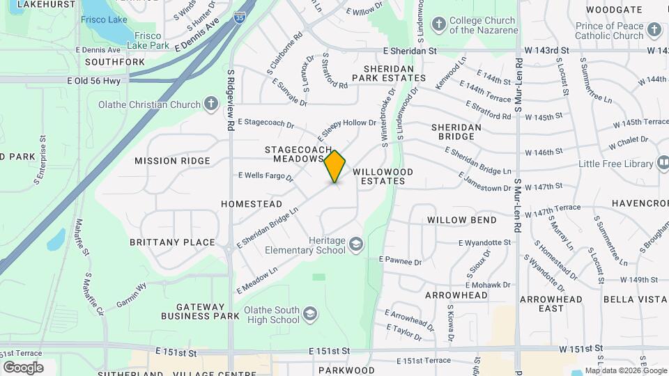 1625 E Sheridan Bridge Ln Map and Location Details