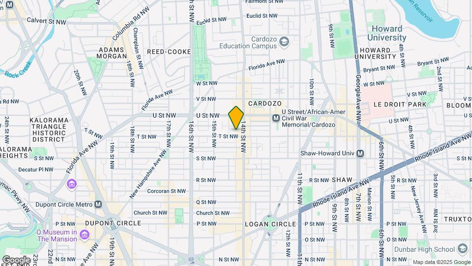 1413 T St NW Mapa y Detalles de la Ubicación