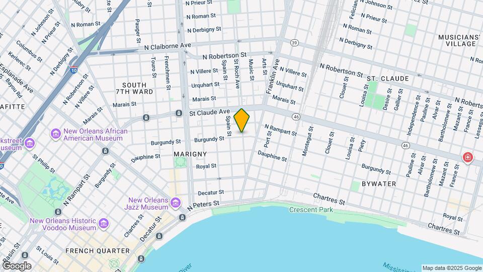 2503 Burgundy St Map and Location Details