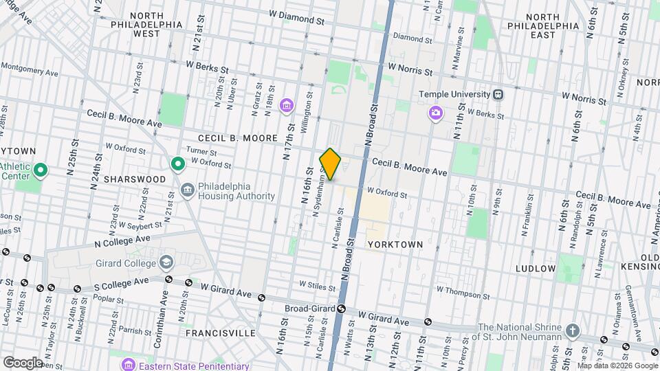 1542 N 15th St Map and Location Details