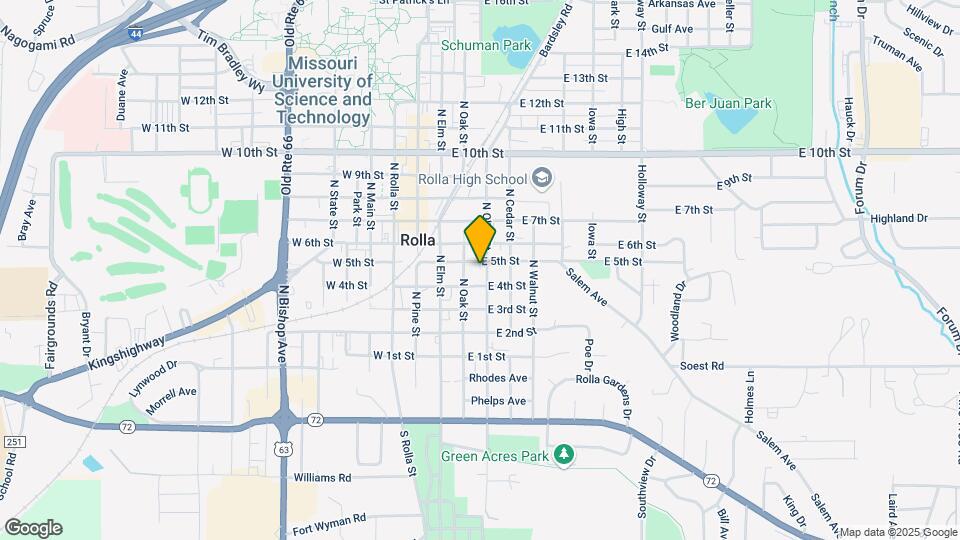 405 N Olive St Map and Location Details