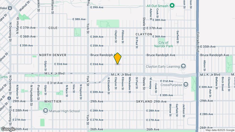 3250 Clayton St Map and Location Details
