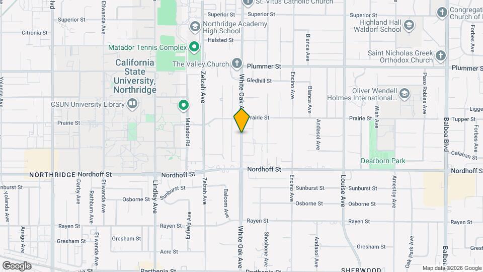 9229 White Oak Ave Map and Location Details
