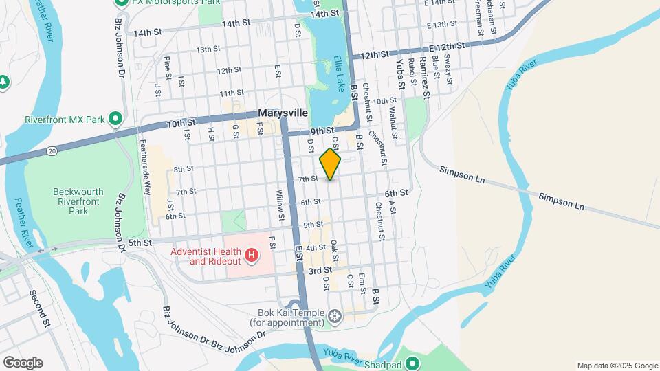 625 Oak St Map and Location Details